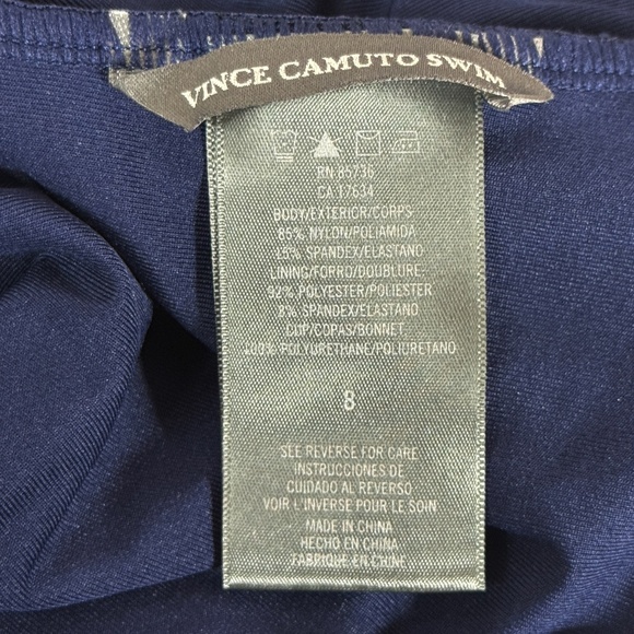 VINCE CAMUTO 1PC HALTER TIE SWIMSUIT IN NAVY - Picture 7 of 9